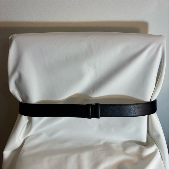 CHICO’S Belt Sz S/M Mixed Metal Interlock Buckle Leatherer Backing - Picture 9 of 10